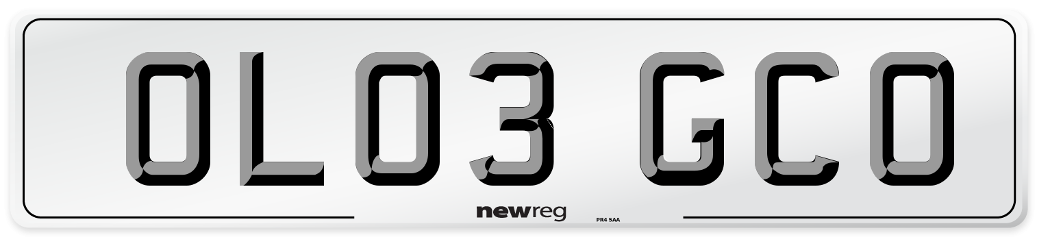OL03 GCO Number Plate from New Reg